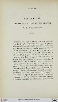 2.Ser. 8.1887: Sur la flore des anciens jardins arabes d'Égypte