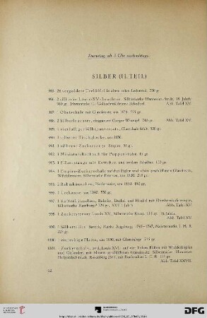 Silber (II. Teil) (Nr. 985-1016)