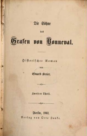 Die Söhne des Grafen von Bonneval : historischer Roman. 2