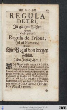 Regula De Tri.
