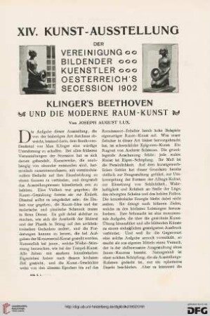 Klinger's Beethoven und die moderne Raum-Kunst