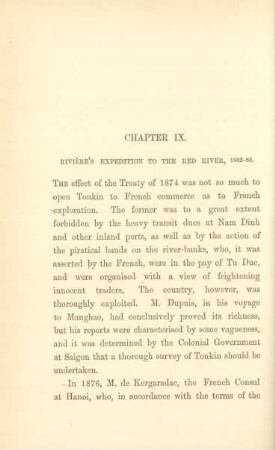 Chapter IX. Rivière's expedition to the Red River, 1882-83