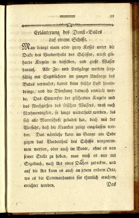 Erläuterung des Dunst- Bades auf einem Schiffe.