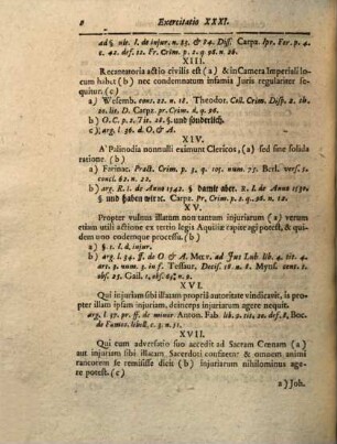 Conclusiones theoretico-practicae ad Pandectas : Exerc. XXXI., de iniuriis