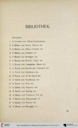 Bibliothek (Nr. 1-72)
