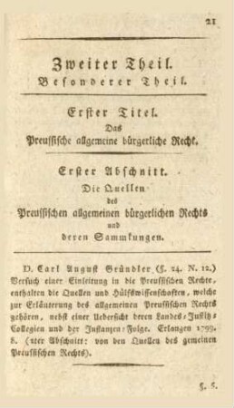 Zweiter Theil. Besonderer Theil