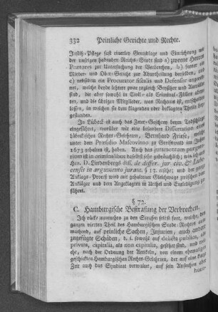 C. Hamburgische Bestrafung der Verbrechen.