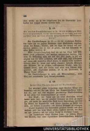 § 45. Ferner über Durchforstungen der Waldbestände