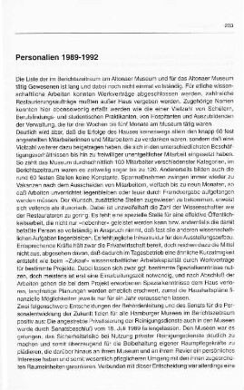 Personalien 1989-1992