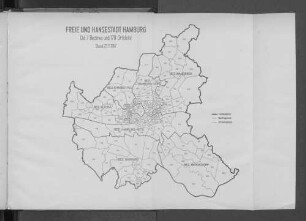Freie und Hansestadt Hamburg. Die 7 Bezirke und 1979 Ortsteile