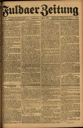 Ausgabe vom Donnerstag, den 01. April 1920.