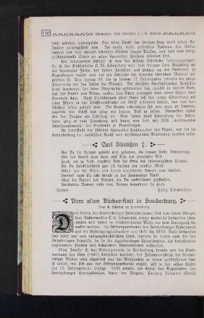 Vom alten Bäcker-Amt in Sonderburg.