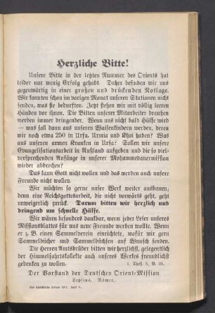 Herzliche Bitte!