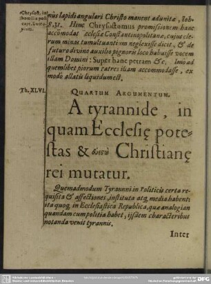 Quartum Argumentum