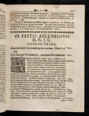 207-215, Concio Prima - Secunda
