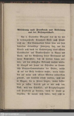 Abführung nach Frankreich und Befreiung aus der Gefangenschaft