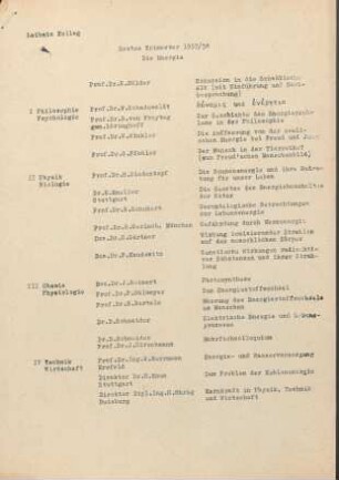 Erstes Trimester 1957/58