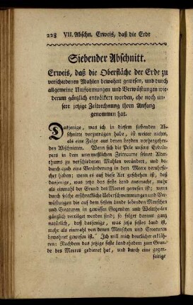 Siebender Abschnitt.