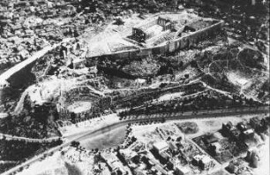 Athen, Akropolis, von Südwest, Luftaufnahme, Sammlung Robertinum