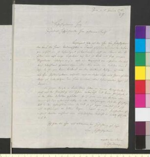 Brief von Schleussner, Gabriel Jonathan an Goethe, Johann Wolfgang von