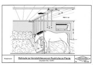 Rollraufe zur Vorratsfütterung von Rauhfutter an Pferde (System FAL-DGM)