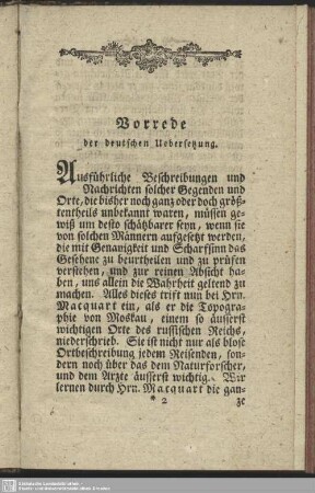 Vorrede der deutschen Uebersetzung