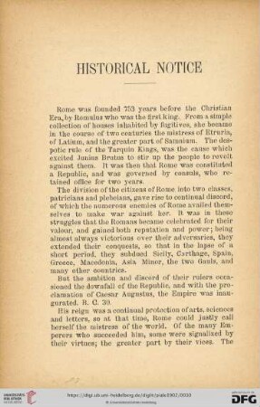 Historical notice