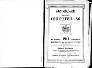 Adressbuch Stadt Münster 1911