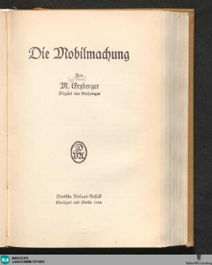 Die Mobilmachung