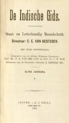 11,1.1889: De indische gids