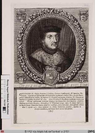 Bildnis Gottfried IV. (Schenk von Limpurg), 1443-55 Bischof von Würzburg