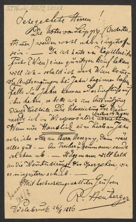 Brief an B. Schott's Söhne : 26.08.1886
