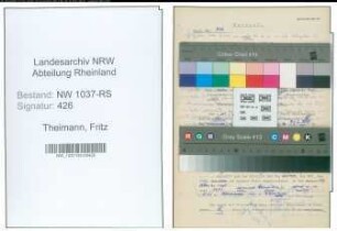 Entnazifizierung Fritz Theimann , geb. 04.09.1892 (Lehrer)