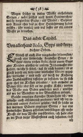 Das achte Capitel. Von allerhand Bolo, Gyps und kreydichter Erden.