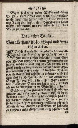 Das achte Capitel. Von allerhand Bolo, Gyps und kreydichter Erden.