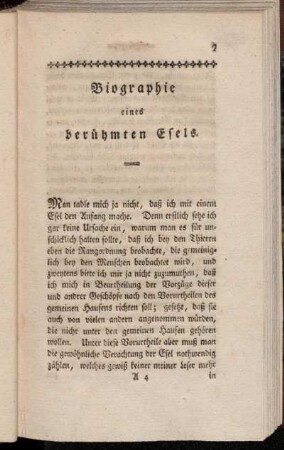 Biographie eines berühmten Esels.