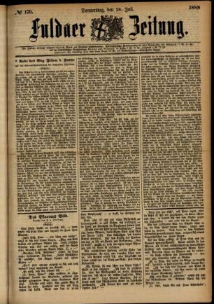 Ausgabe vom Donnerstag, den 26. Juli 1888.