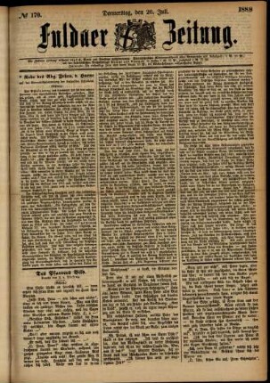 Ausgabe vom Donnerstag, den 26. Juli 1888.