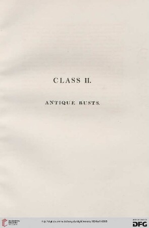 Class II: Antique Busts
