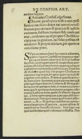 Articulus Confess. vigesimus.