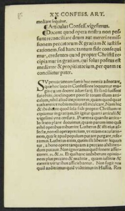 Articulus Confess. vigesimus.