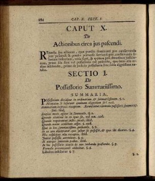 Caput X. De Actionibus circa jus pascendi.