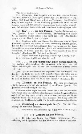 211-213. Zitrijara an den Pharao