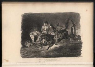 Faust und Mephisto, in der Nacht des Hexensabbats galoppierend