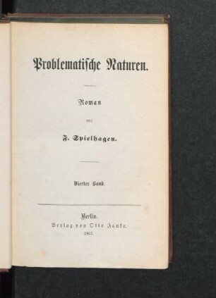 Bd. 4: Problematische Naturen