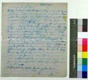 Brief von Eduard Holldack an seinen Sohn Georg Albrecht Holldack; Gerdauen, 14. Aug. 1870
