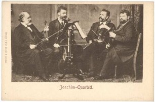 Fotografie von Joseph Joachim (1831-1907) mit dem Berliner Joachim-Quartett