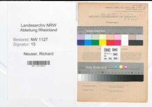 Entnazifizierung Richard Neuser , geb. 06.12.1878 (Stadtoberinspektor)