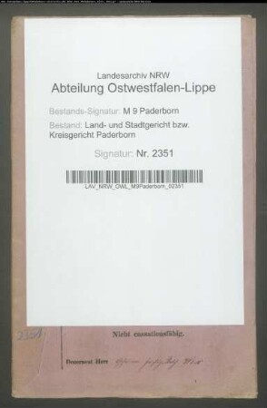 Erblasser: Knapp, Heinrich Georg; Erblasser: Knapp, Anna Maria, geb. Gerling: