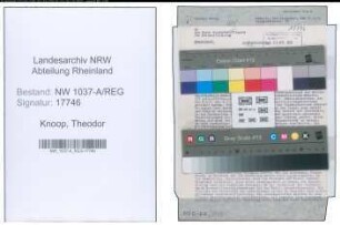 Entnazifizierung Theodor Knoop , geb. 00.00.0000 (Bahninspektor)